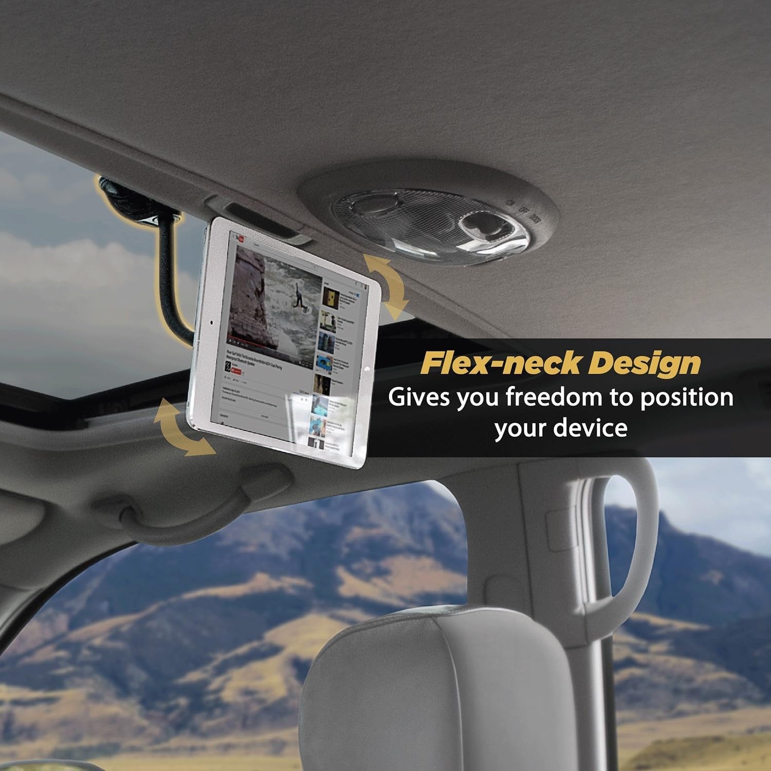 MAGTHD2 Magicmount XL Magnetic Phone Holder Suction Cup Phone Mount for Car Dash, Window or Flat Surface, Adjustable, Stick Grip Base with Magnet, Black